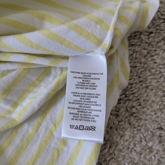 Pilcro Babydoll Fitted Short Sleeve Striped Tee Cotton Blend - Women's Small - Picture 9 of 10